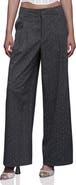 Avec Les Filles Pinstripe Pleated Wide Leg Pants