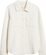 Caslon® Textured Knit Shirt Jacket