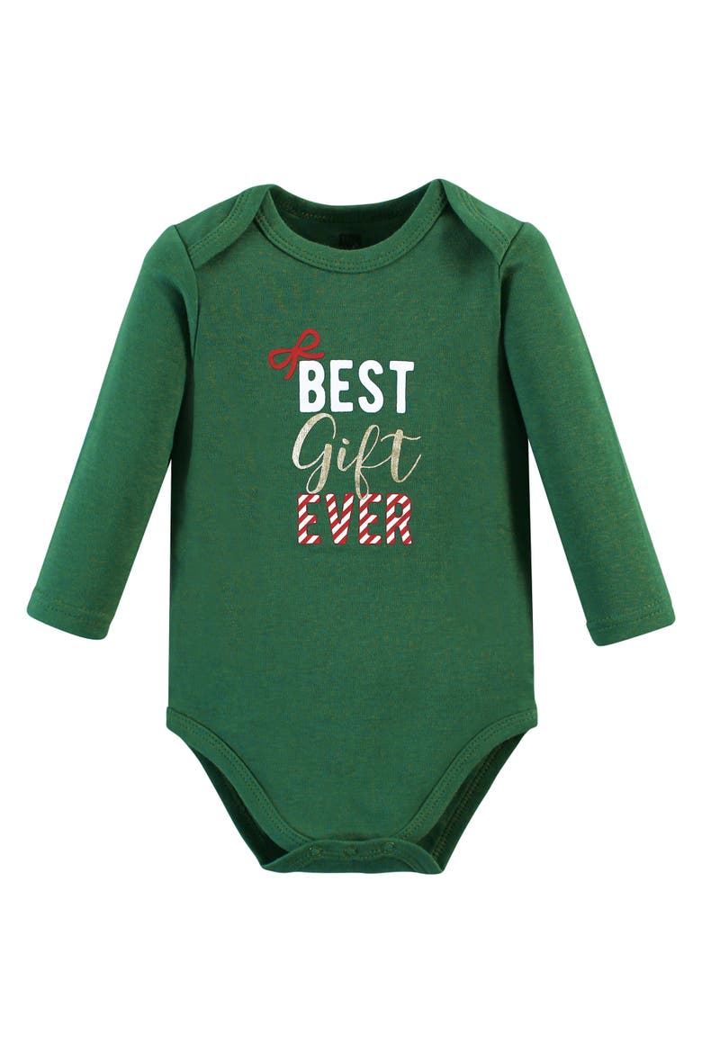 Infant Breathable Cotton Long-Sleeve Bodysuit Bundle 3 Count, Alternate, color, Christmas Gift 3-Pack
