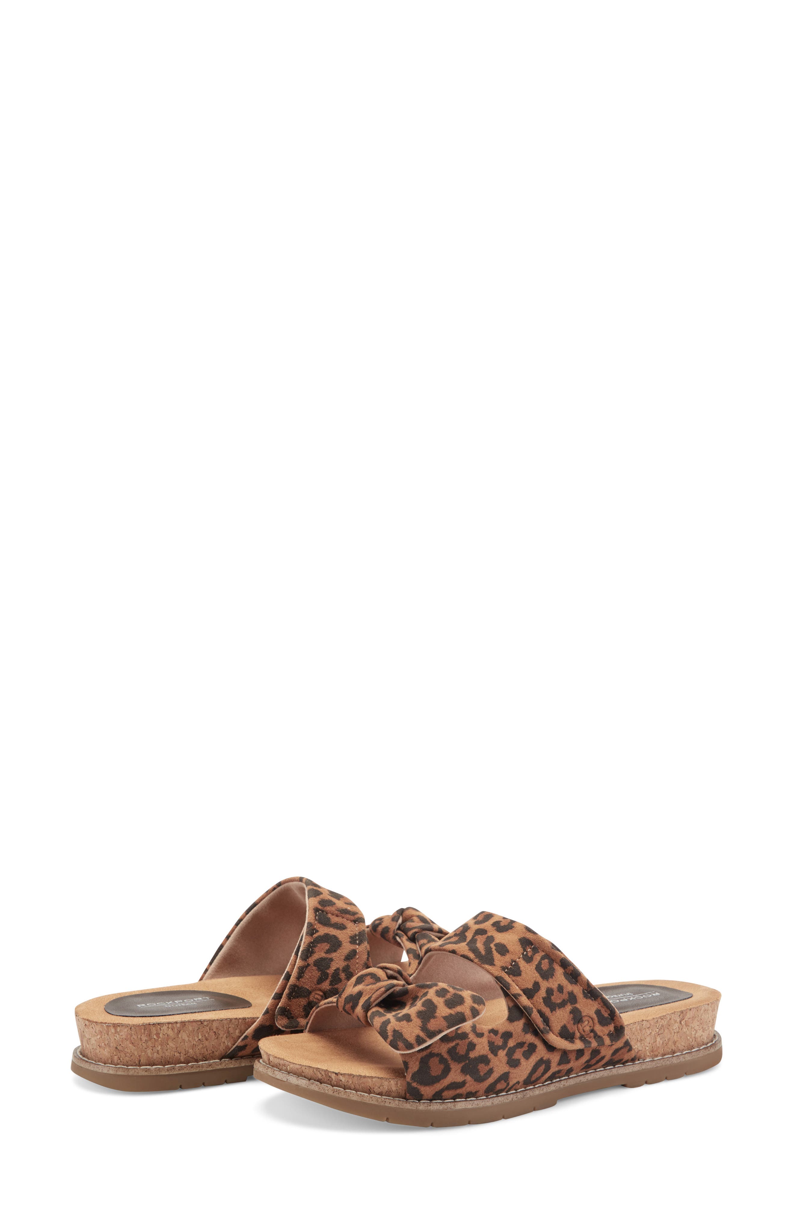 Zova Slide Sandal, Alternate, color, LEOPARD SUEDE