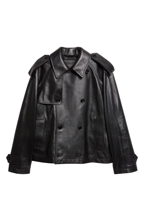 Leadenham Leather Crop Trench Coat