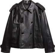 Burberry Leadenham Leather Crop Trench Coat