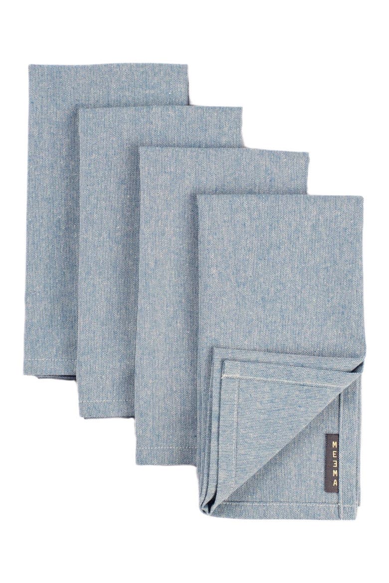 Cloth Napkins - Set of 4 - Solid, Main, color, Blue