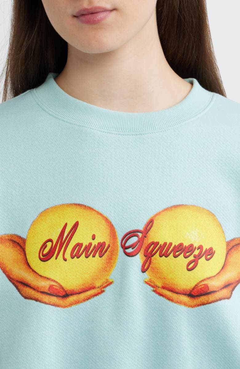 BOYS LIE Main Squeeze Kara Crop Sweatshirt, Alternate, color, Blue