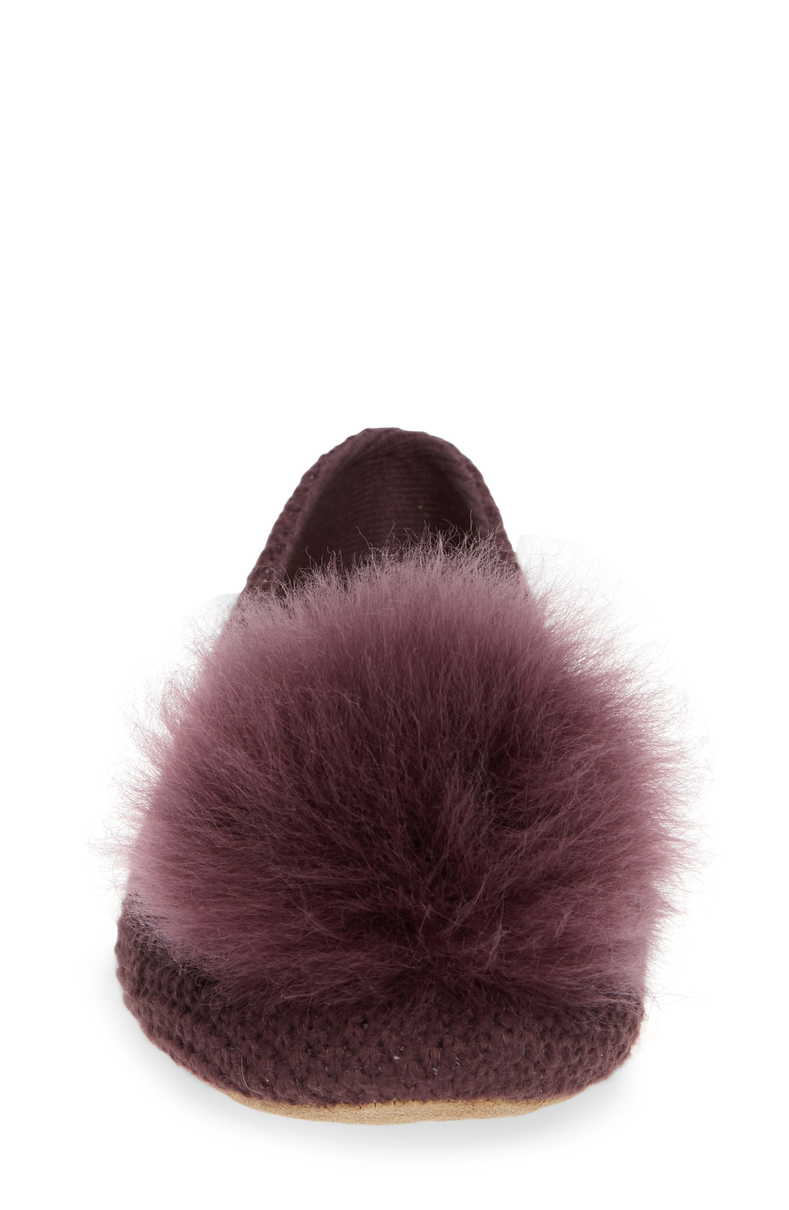 Andi Pompom Slipper, Alternate, color, PORT FABRIC