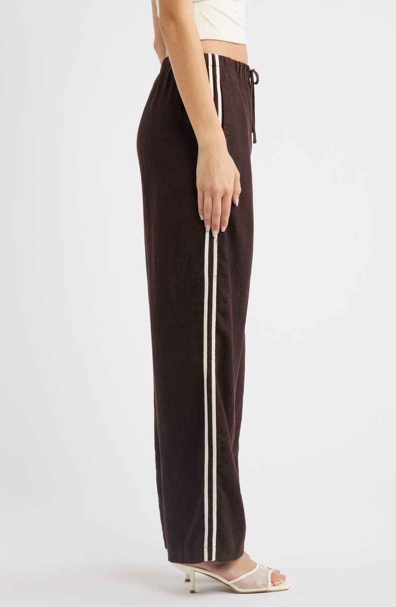 Madewell Pull-On Linen Pants, Alternate, color, Cocoa