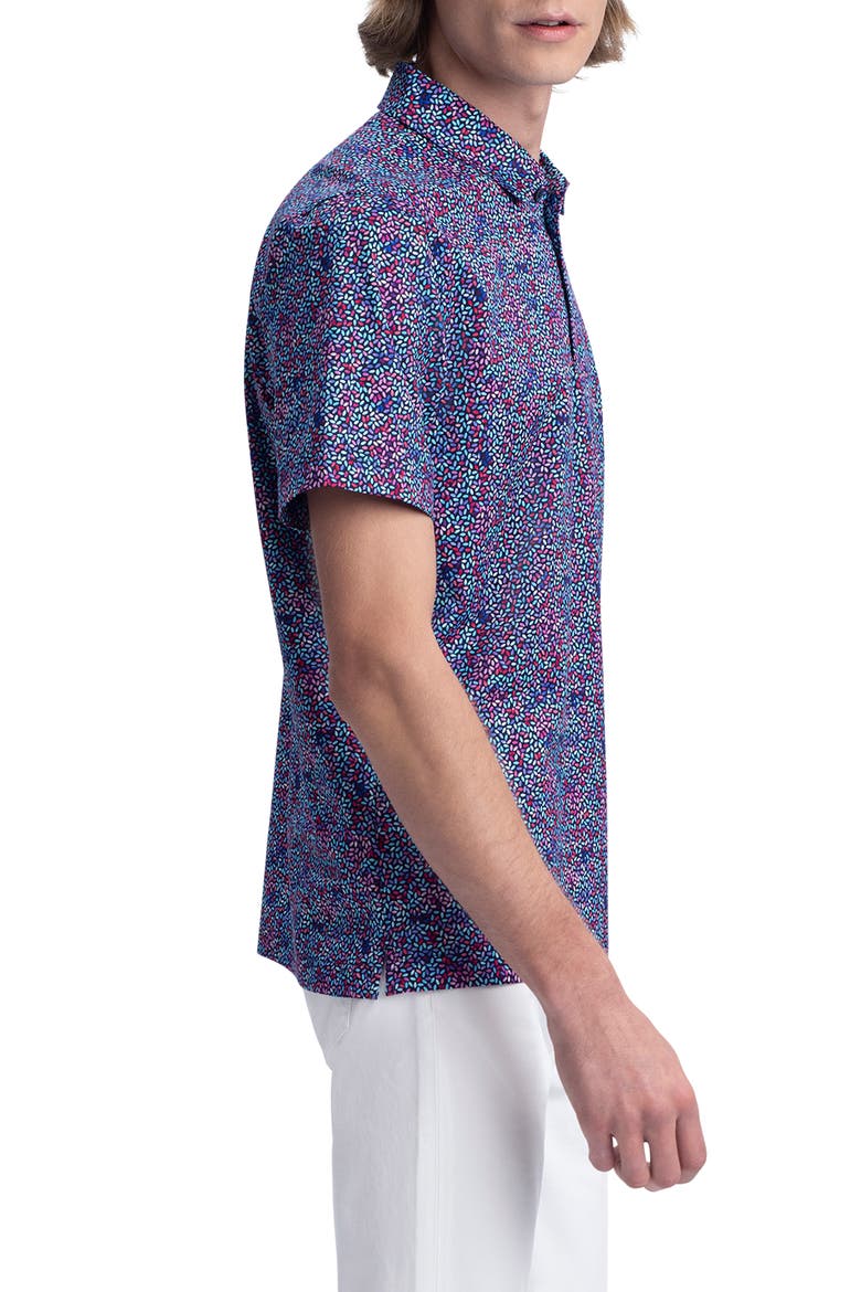 OoohCotton® Scatter Print Polo, Alternate, color, PINK
