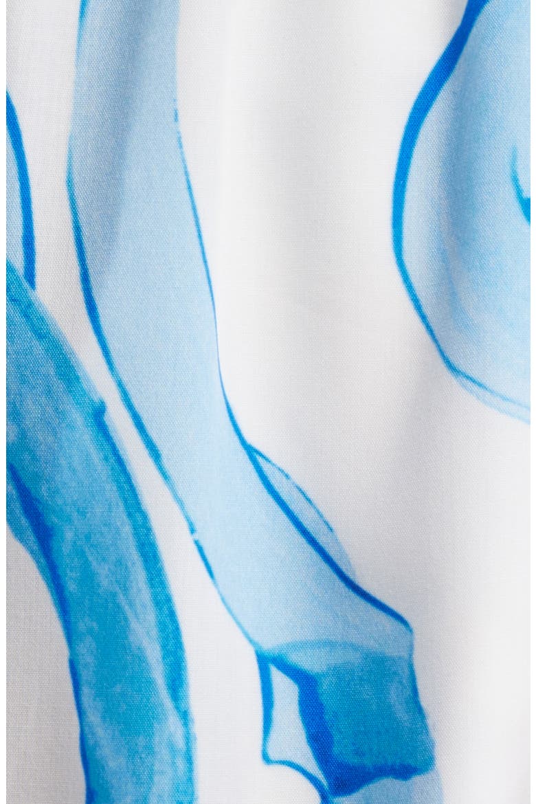 Abstract Print Midi Dress, Alternate, color, BLUE IVORY