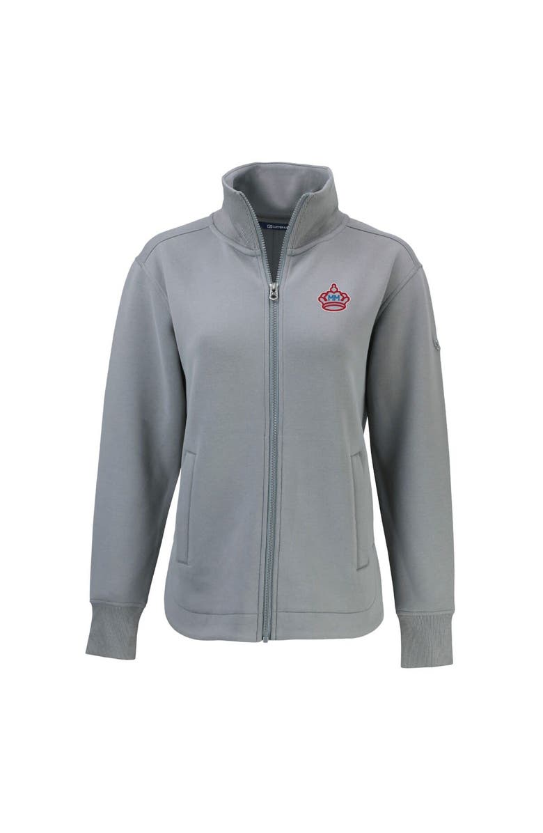 Cutter & Buck Women's Cutter & Buck Gray Miami Marlins City Connect Roam Eco Recycled Full-Zip Jacket, Alternate, color, 