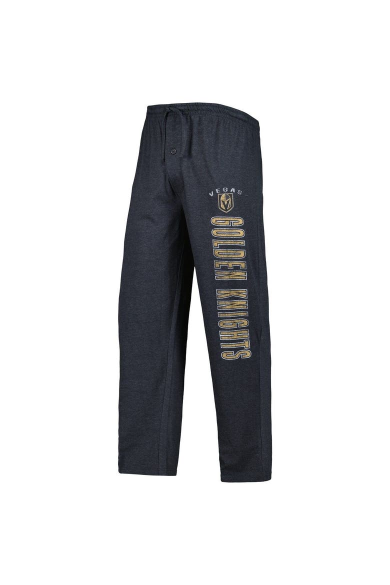 Men's Concepts Sport Black/Gold Vegas Golden Knights Meter Long Sleeve T-Shirt & Pants Sleep Set, Alternate, color, Black