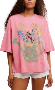 Free People In Spring Cotton Graphic T-Shirt