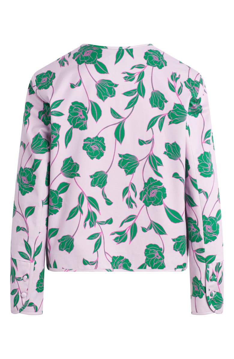 Favorite Daughter The Willow Floral Stretch Cotton Bolero Jacket, Alternate, color, Wisteria Field Flo