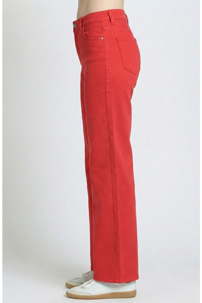 Mini Bootcut Jeans, Alternate, color, RED