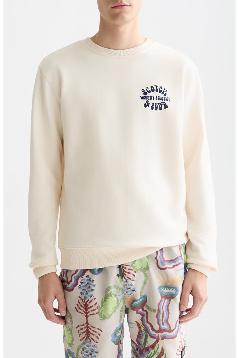 Desert Solstice Regular Fit Graphic Sweatshirt, Main, color, EGGNOG
