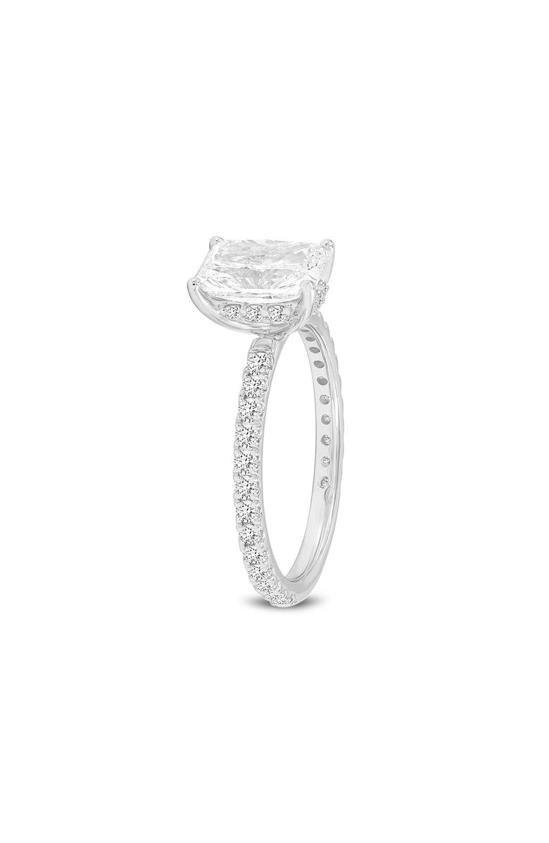 LuvMyJewelry Sia 14K Gold Radiant Cut Lab Grown Diamond Hidden Halo Ring - 2.25 Ct, Alternate, color, 14K White Gold