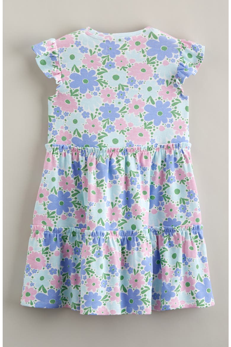 Kids' Print Cotton Dress, Alternate, color, WHITE- BLUE MEADOW FLORAL