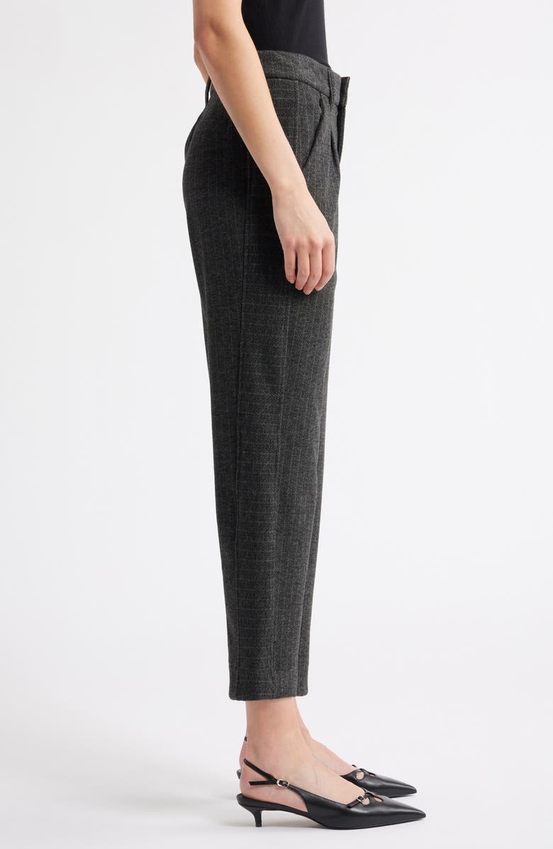 Wit & Wisdom Skyrise Pleated Herringbone Twill Straight Leg Ankle Trousers, Alternate, color, Charcoal Wheat Multi