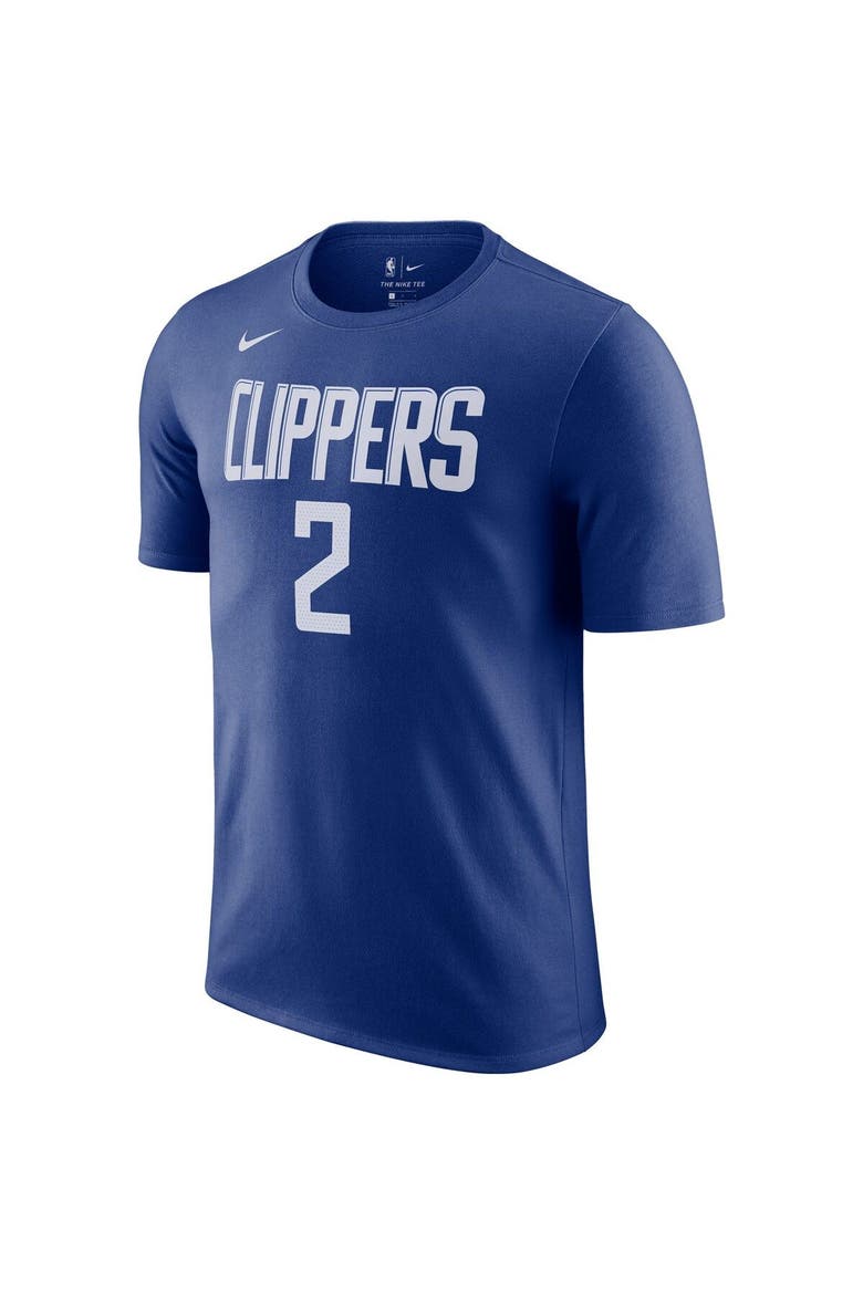 Men's Nike Kawhi Leonard Royal LA Clippers Name & Number T-Shirt, Alternate, color, Royal