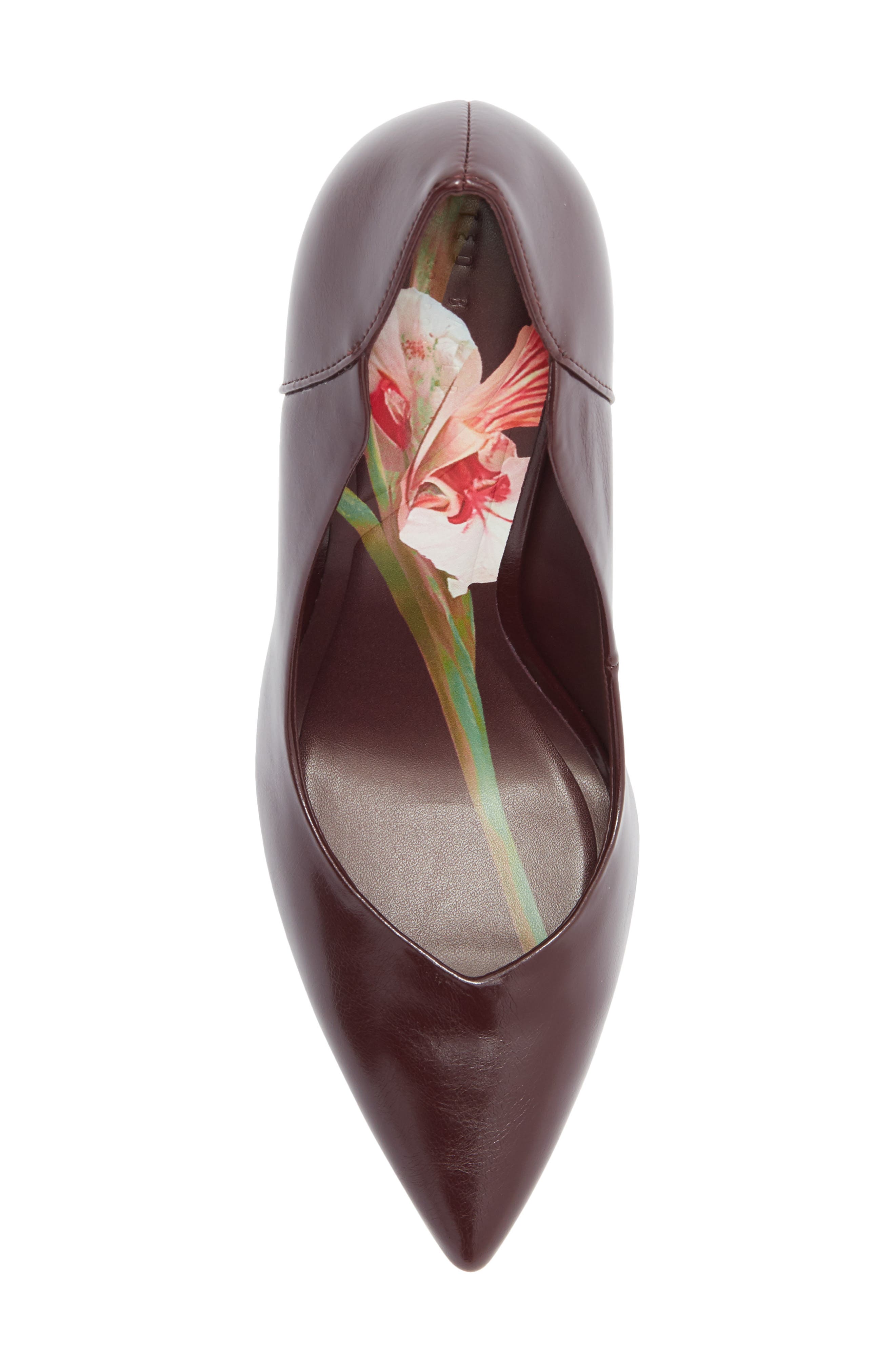 Ted Baker London Camilla Pointed Toe Pump, Alternate, color, Bordeaux