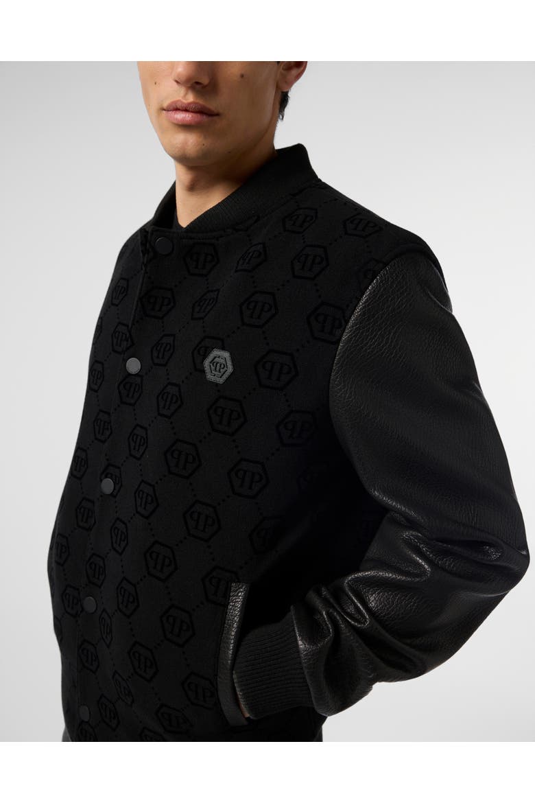 Varsity Bomber Monogram Monogram Men, Alternate, color, black