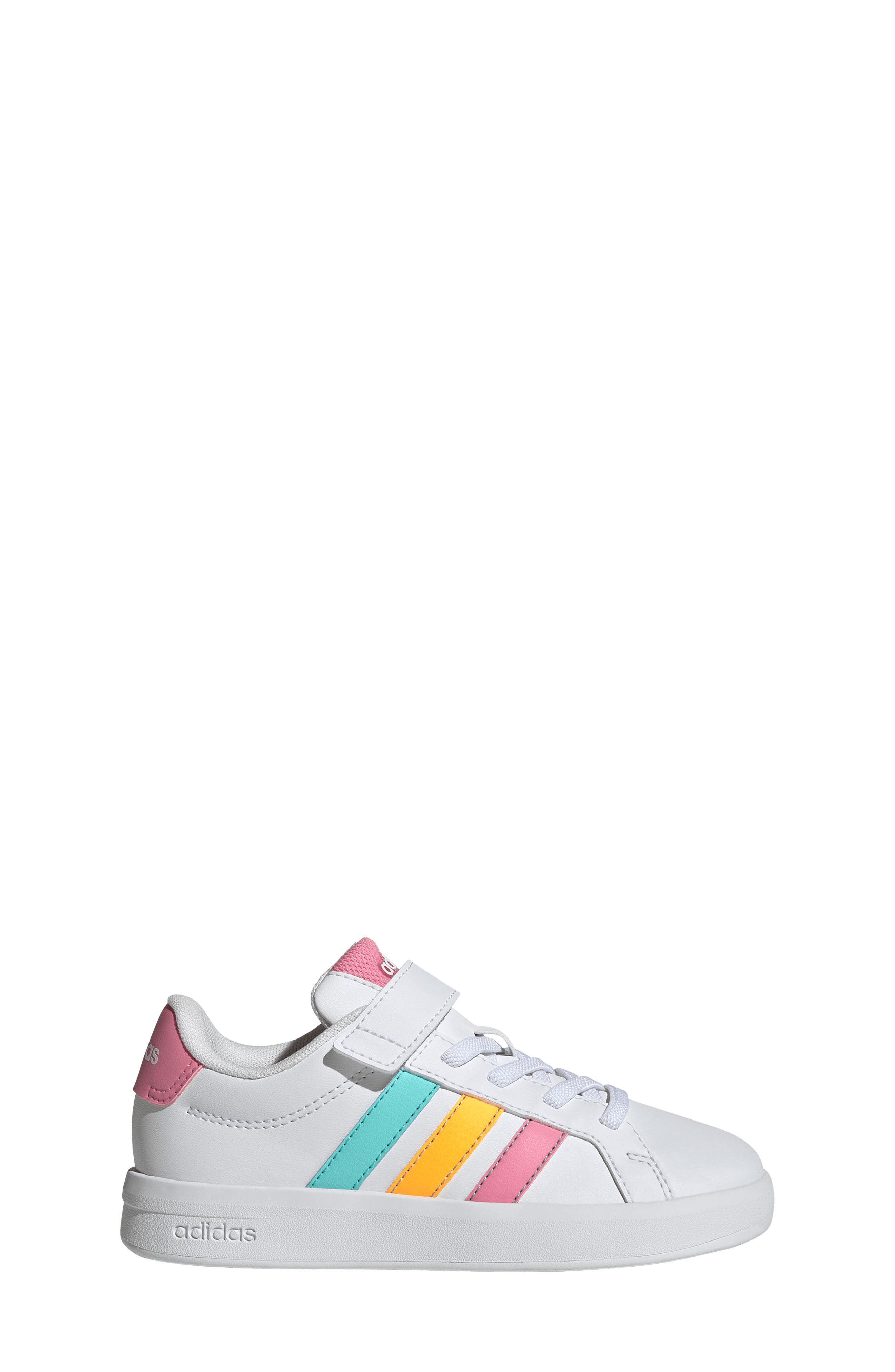 adidas Kids' Grand Court 3-0 Sneaker, Alternate, color, White/ Pink/ Tangerine