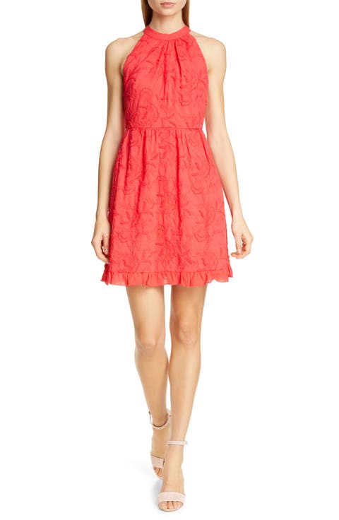 Lorene Embroidered Skater Minidress