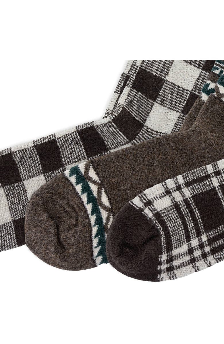 Polo Ralph Lauren Northwest Passage Assorted 3-Pack Crew Socks Gift Box, Alternate, color, Brown
