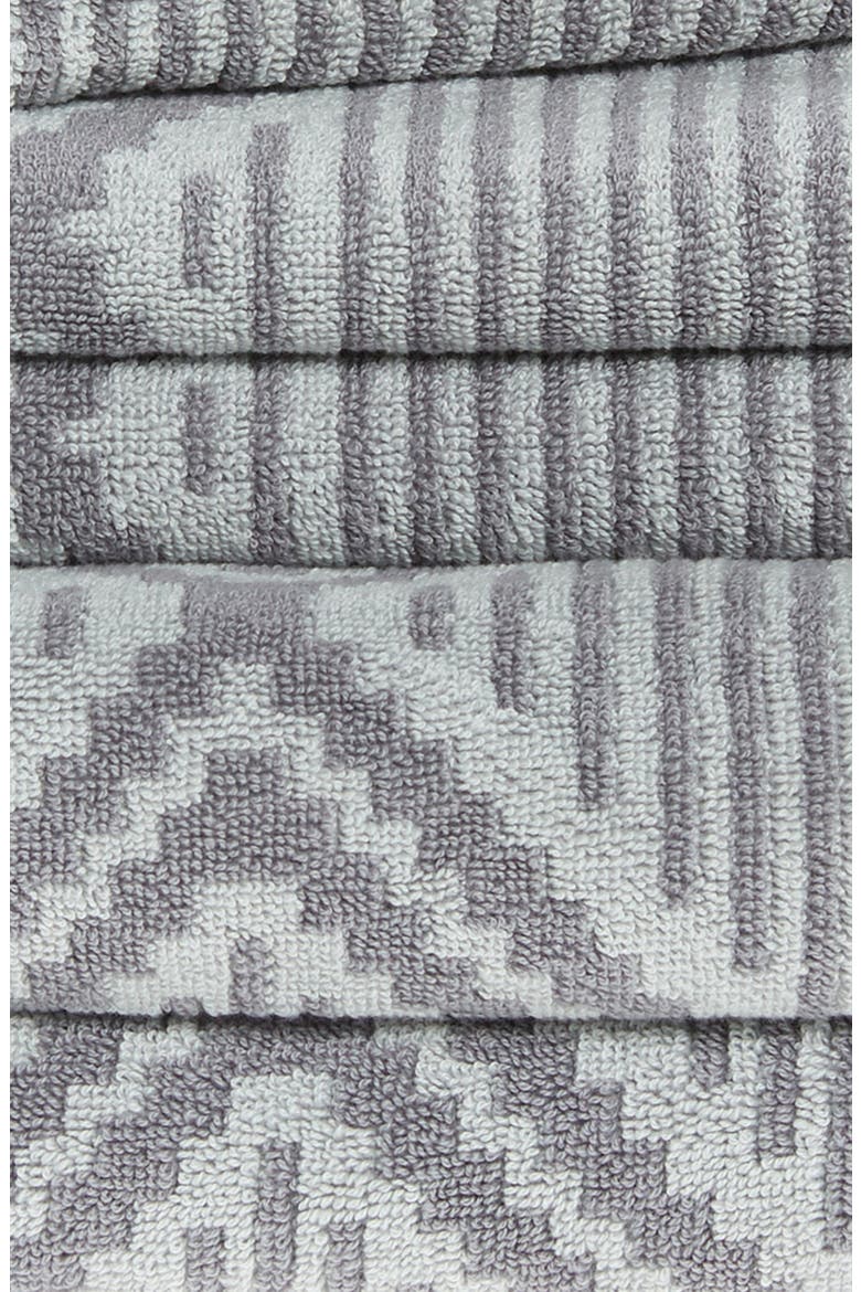 Ganado Stripe 6-Piece Towel Set, Alternate, color, GLACIER