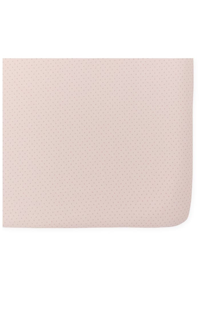 Pin Dot Organic Cotton Crib Sheet, Main, color, PIN DOT PEONY