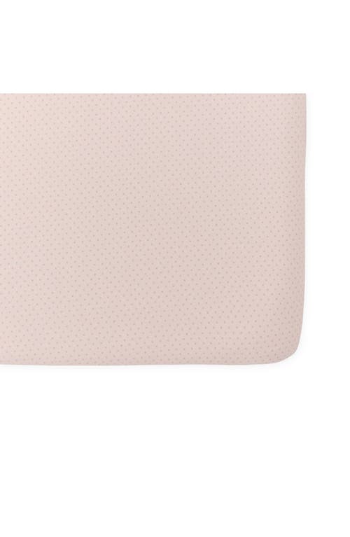 Pehr Pin Dot Organic Cotton Crib Sheet In Pink