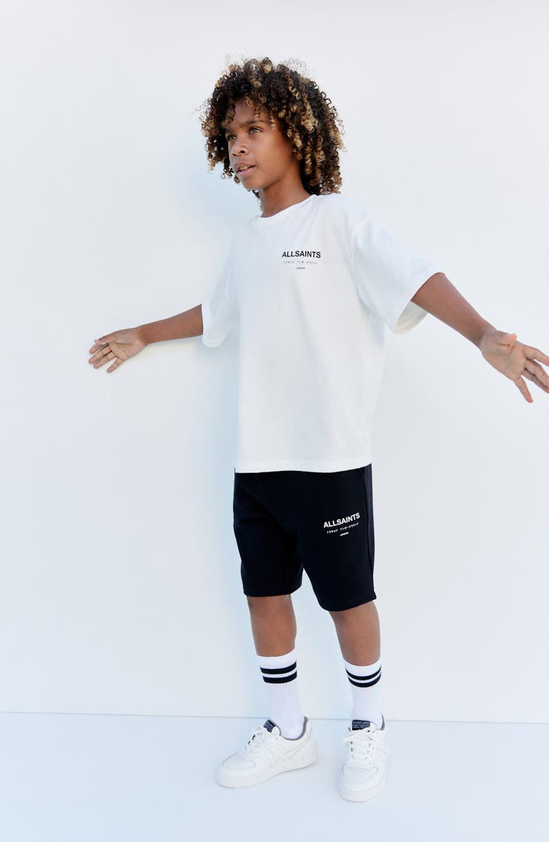 smALLSAINTS by ALLSAINTS Kids' Oversize Underground Logo Graphic T-Shirt, Alternate, color, White