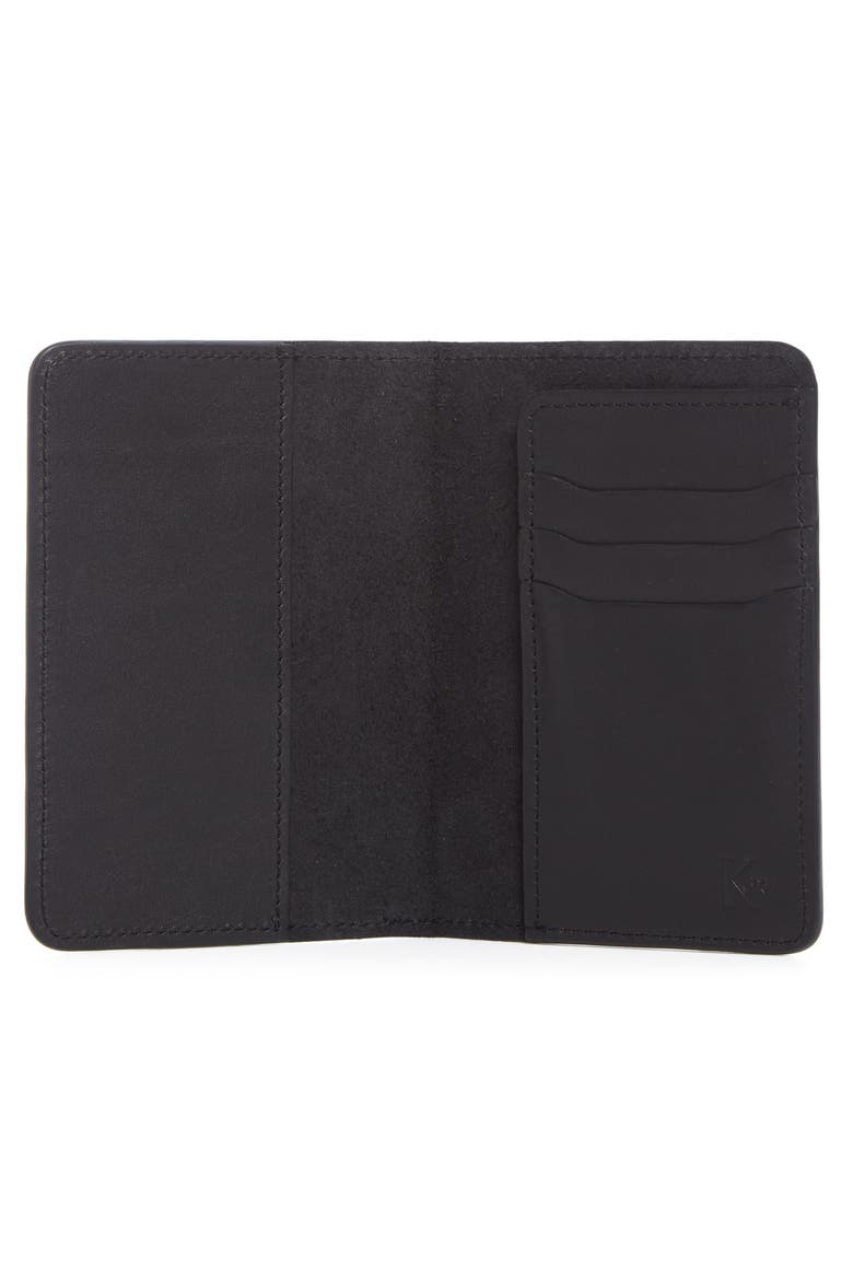 Earhart Leather Passport Case, Alternate, color, Black