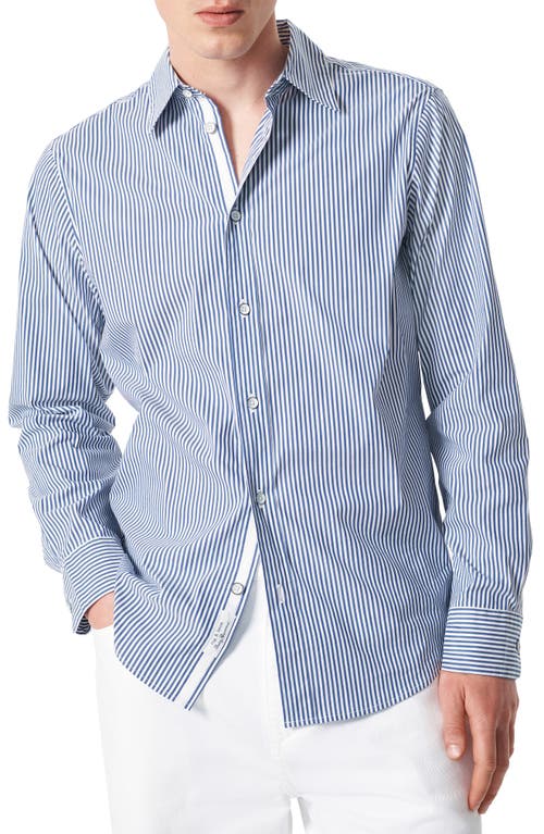 Rag & Bone Patrick Stripe Stretch Poplin Button-up Shirt