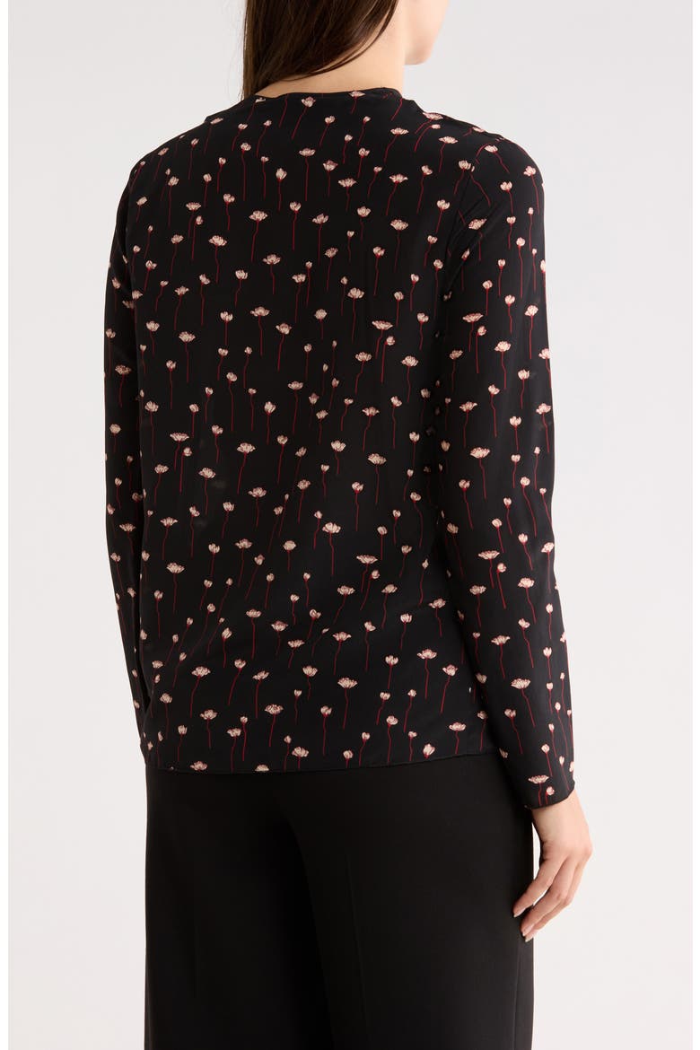 Woven Silk Top, Alternate, color, BLACK