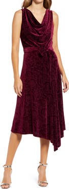 Julia Jordan Donna Ricco Cowl Neck Sleeveless A-Line Dress