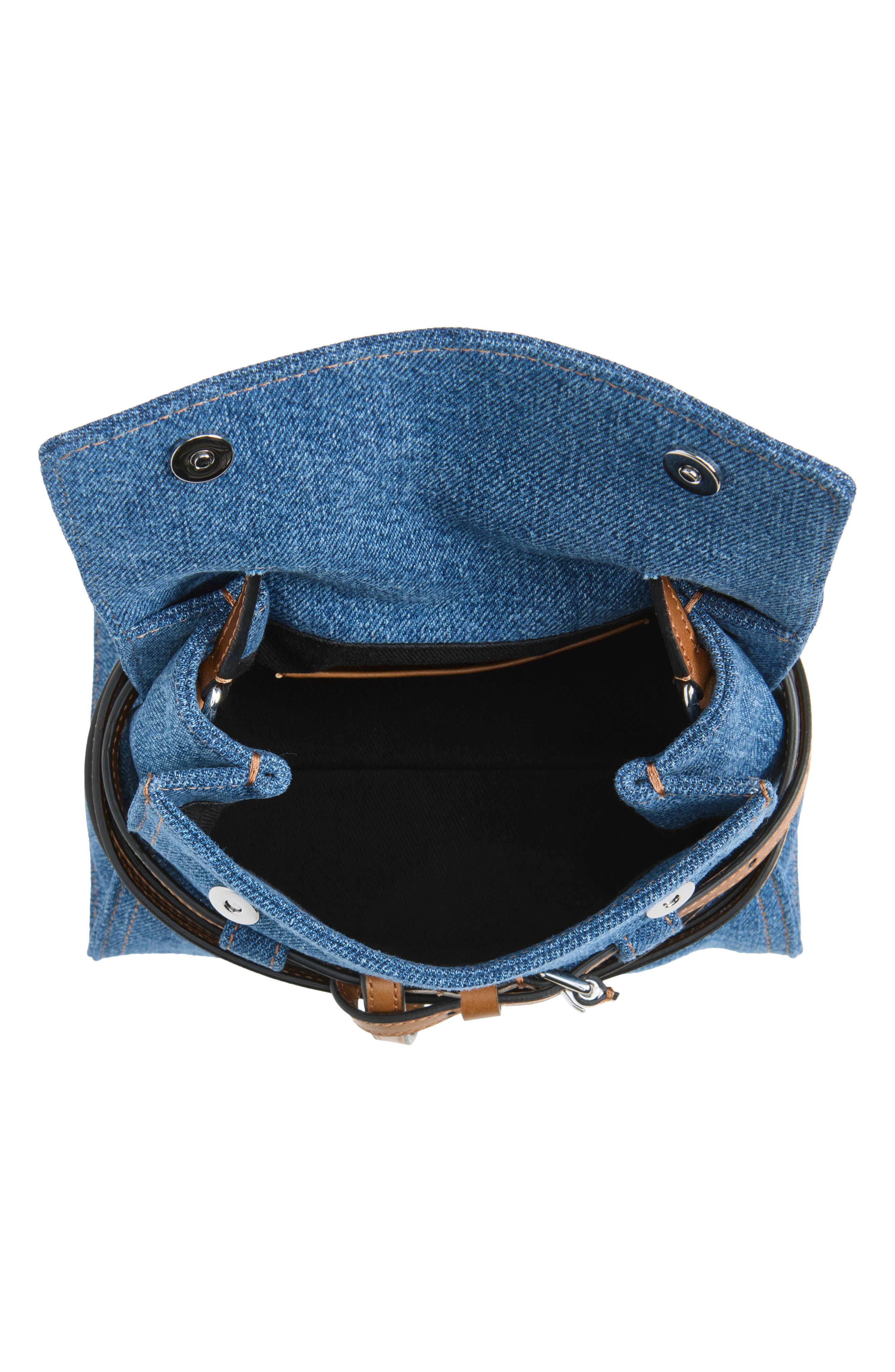 Tie Me Denim Top Handle Bag, Alternate, color, DENIM