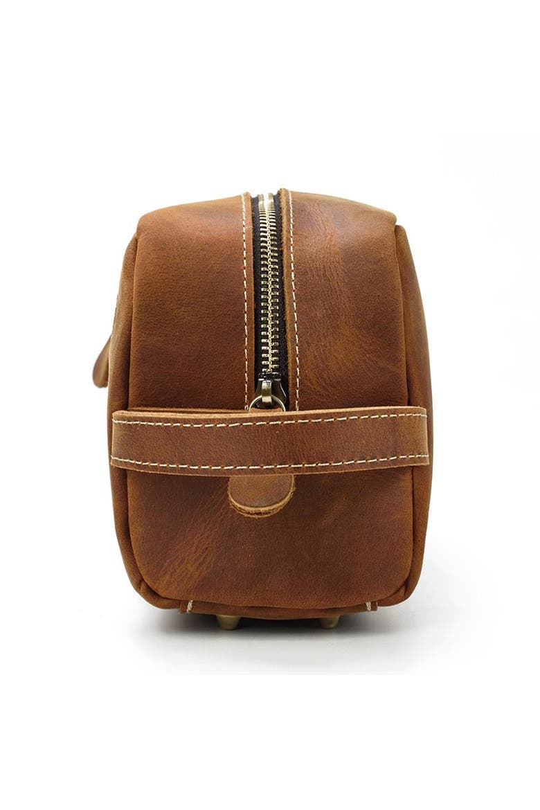 The Wanderer Toiletry Bag | Genuine Leather Toiletry Bag, Alternate, color, Dark Brown