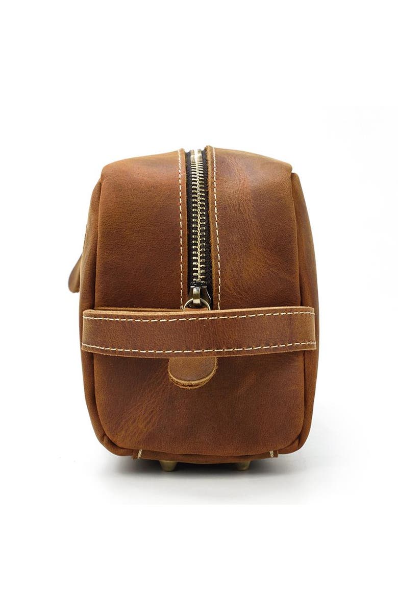 STEEL HORSE LEATHER The Wanderer Toiletry Bag | Genuine Leather Toiletry Bag, Alternate, color, Brown