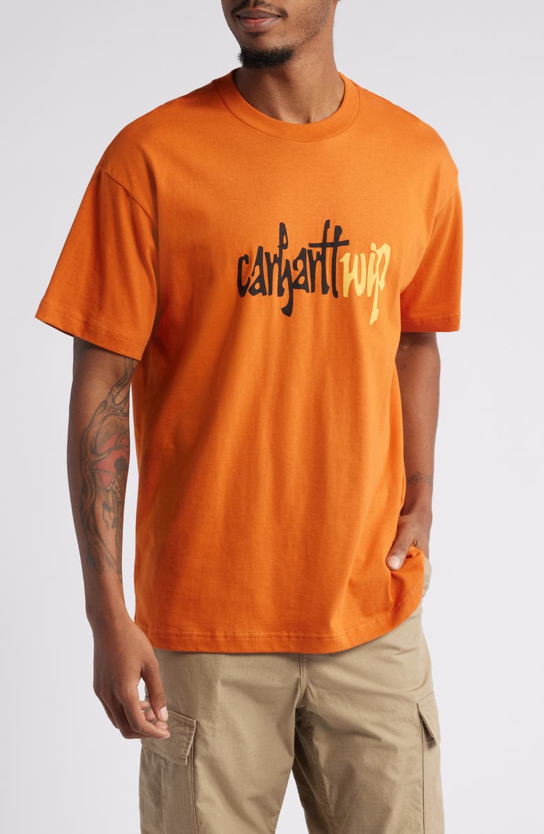 Carhartt Work In Progress Brush Loose Fit Organic Cotton Graphic T-Shirt, Main, color, 