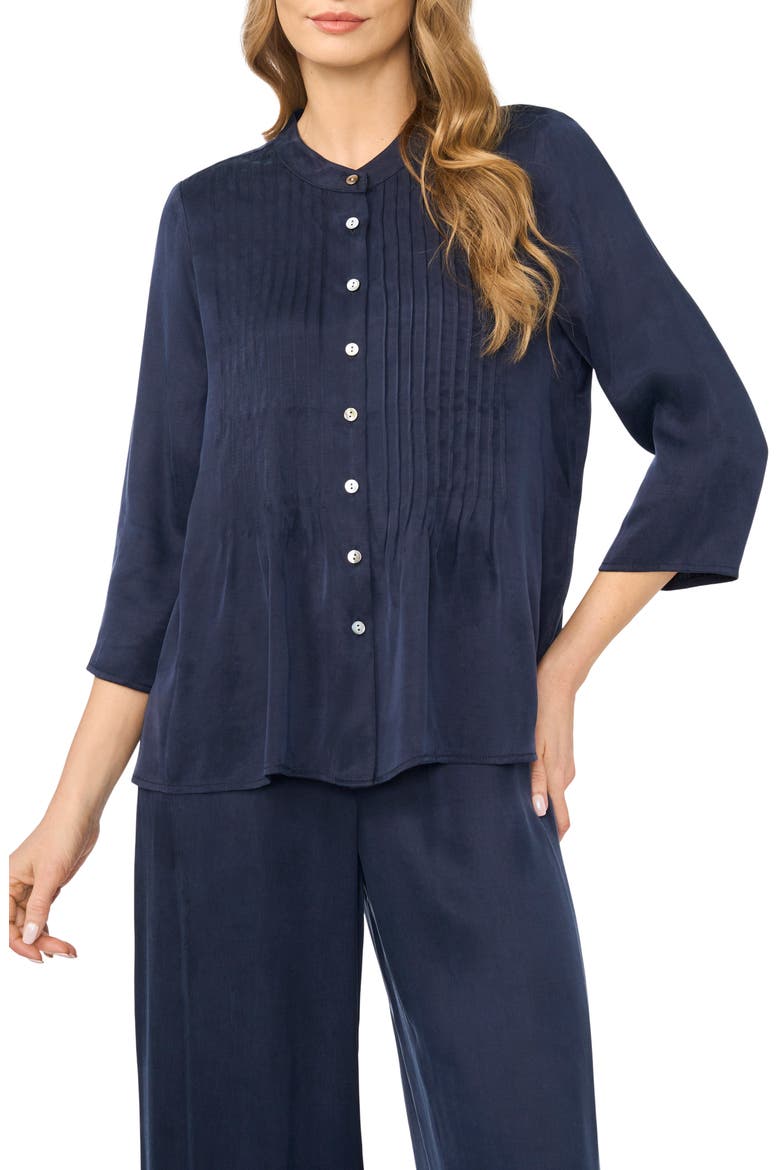 Pintuck Top, Main, color, CLASSIC NAVY