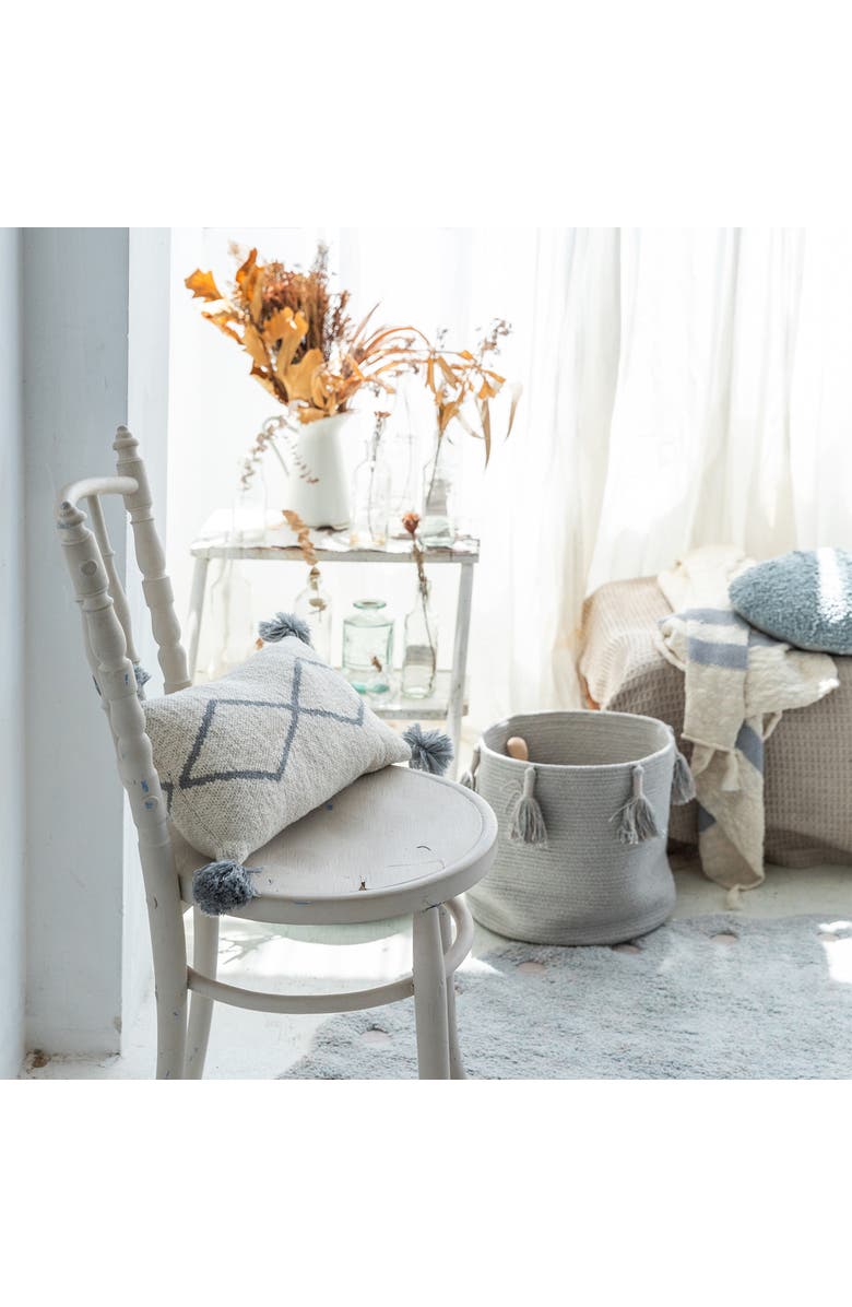 Lorena Canals Knitted cushion Little Oasis, Alternate, color, Natural, Grey