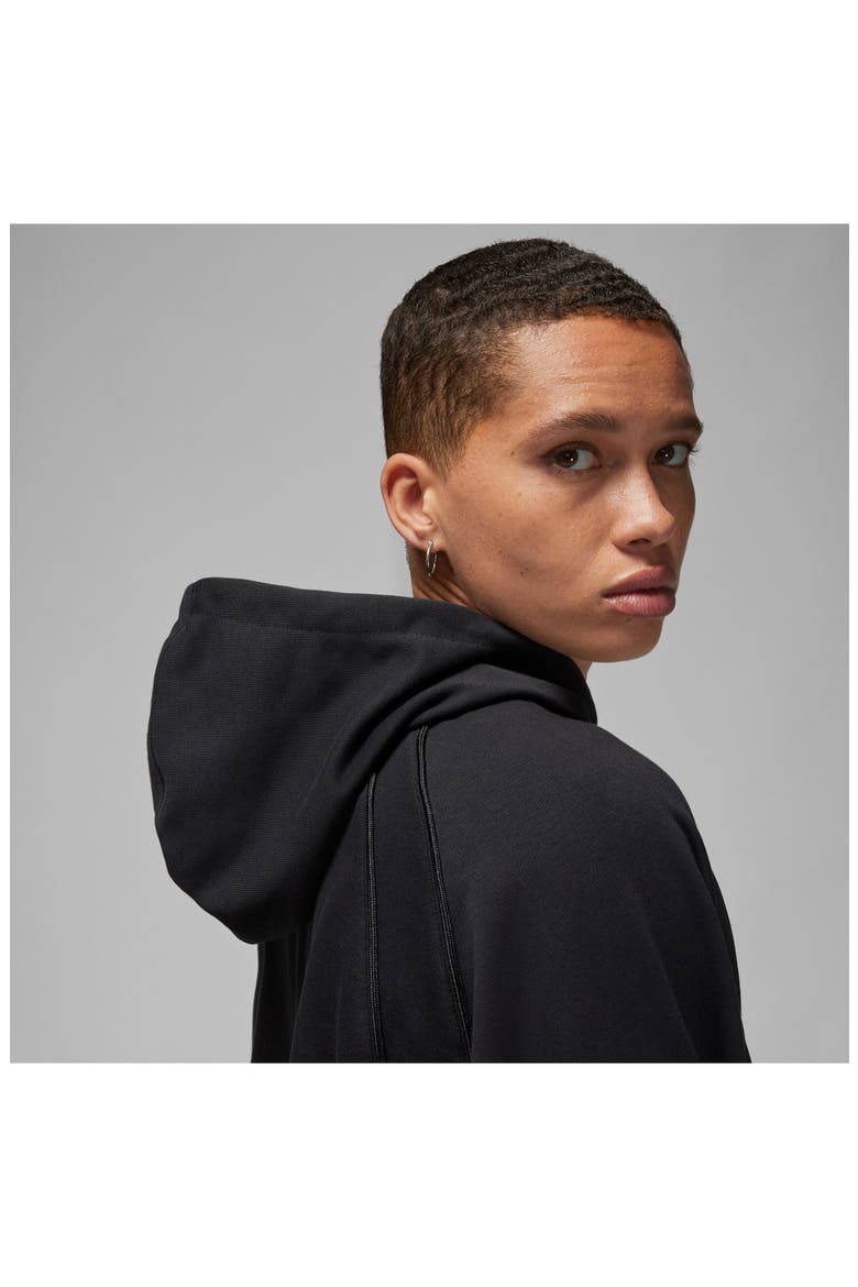 Crop Cotton Blend Hoodie, Alternate, color, BLACK/ BLACK/ BLACK/ STEALTH
