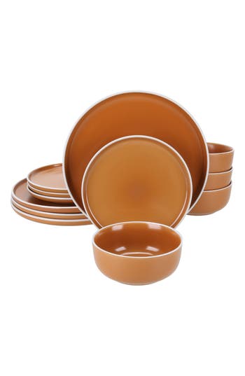 Bia Cordon Bleu 12-piece Tempo Terracotta Dish Set In Terracotta