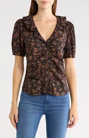 PAIGE Adara Ruffled Neck Top