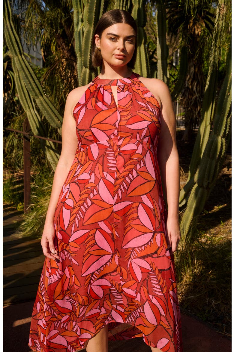 Aster Halter Dress, Alternate, color, PRINT
