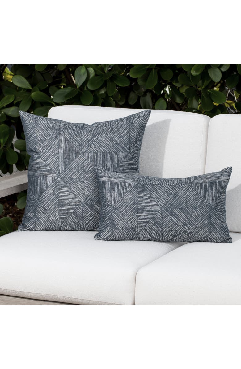 Elaine Smith Reimagine Denim Indoor & Outdoor Woven Accent Pillow, Alternate, color, Denim