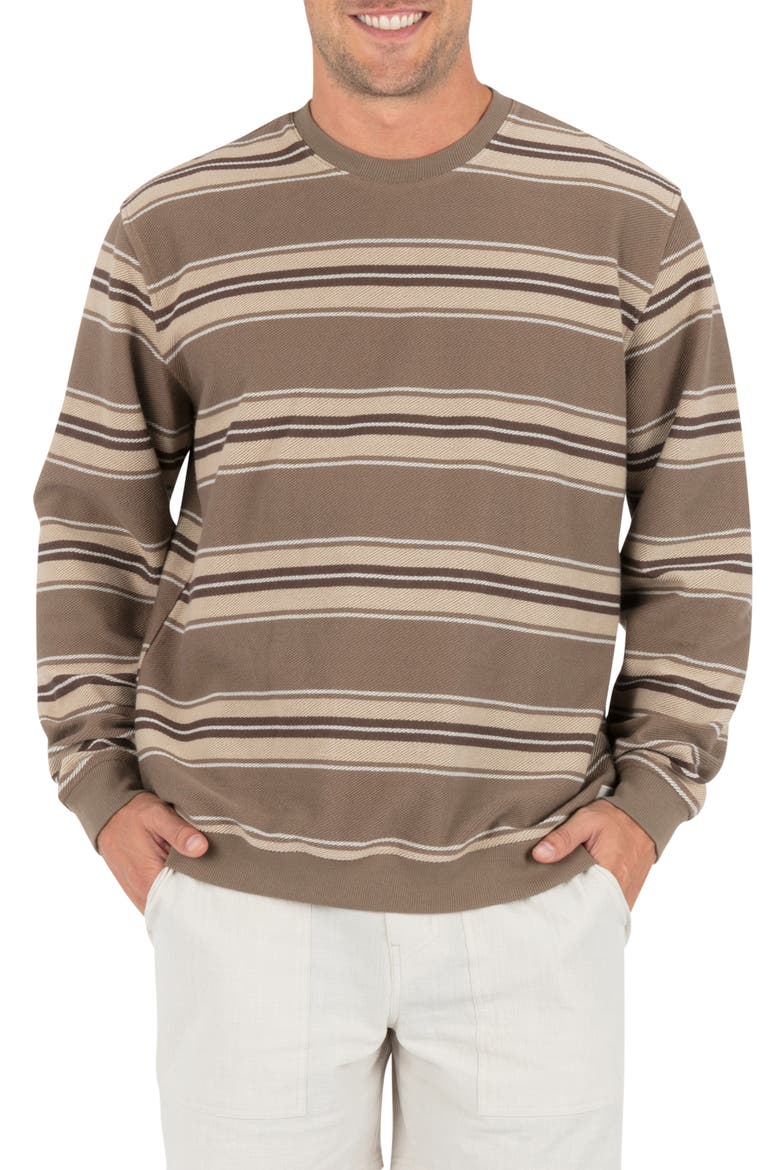 Hacienda Stripe Sweatshirt, Main, color, WOODSIDE