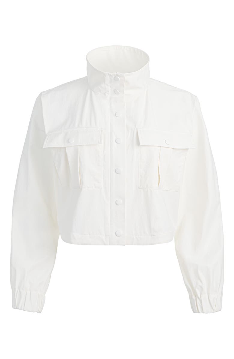 Alice + Olivia James Crop Jacket, Alternate, color, Off White