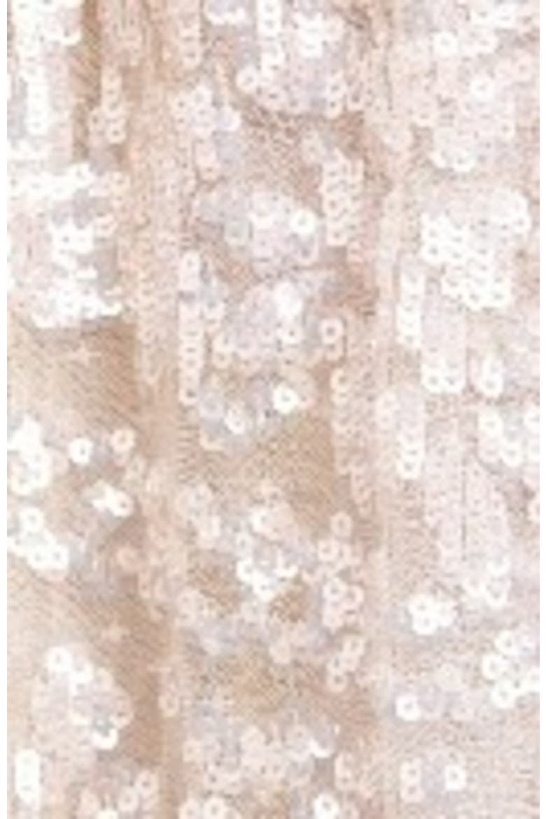 Anais Sequin 3/4 Sleeve Maxi Gown, Alternate, color, Cream/Dusk Pink