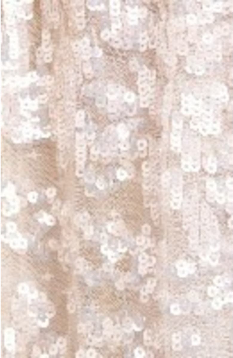 Needle & Thread Anais Sequin 3/4 Sleeve Maxi Gown, Alternate, color, Cream/Dusk Pink